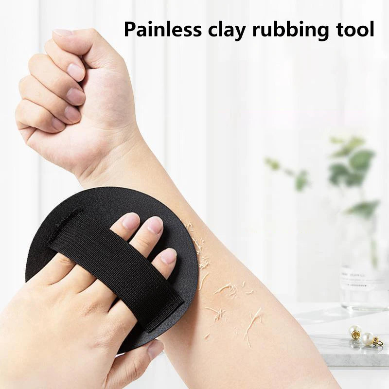 Gel de sílice negro Exfoliante indoloro Baño redondo Suministros de baño doméstico Fuerte frotado de espalda Frotado de ceniza Cepillo exfoliante de barro