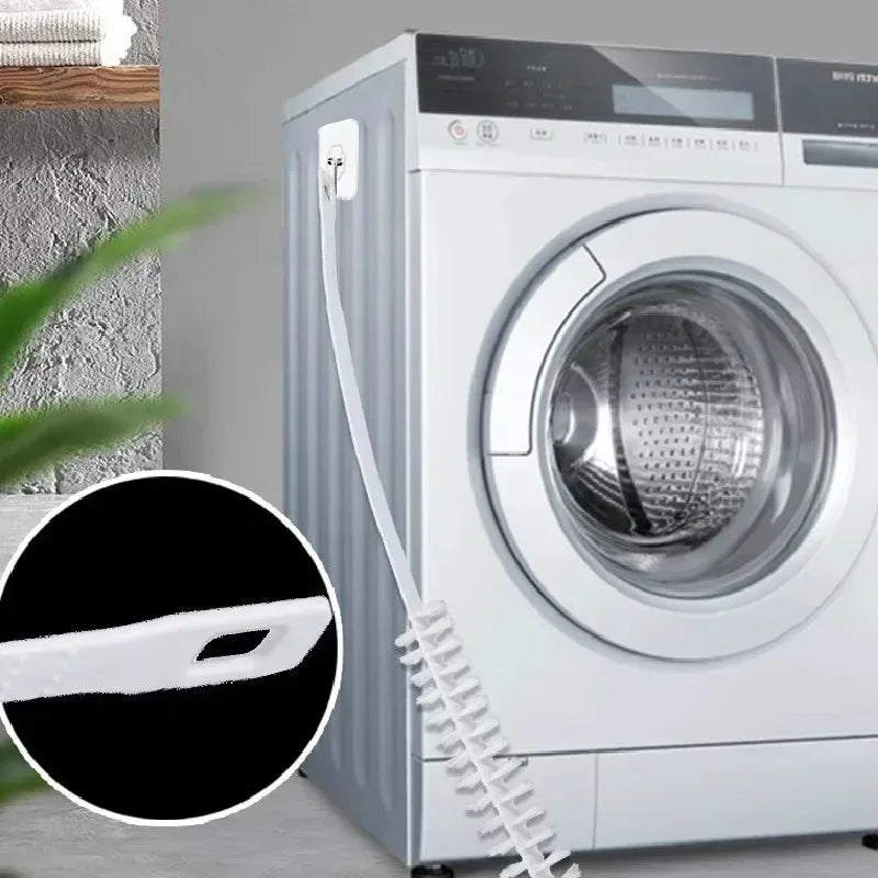 Cepillo de limpieza flexible largo multipropósito, plumero, fregador para lavar máquinas, secadoras, removedor de pelusa, cepillos para limpiar radiadores