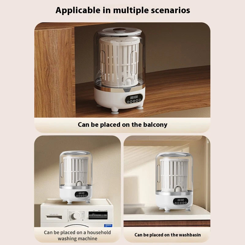 Mini lavadora portátil automática herramienta de limpieza de ropa para dormitorios, viajes, campamentos, hoteles y apartamentos