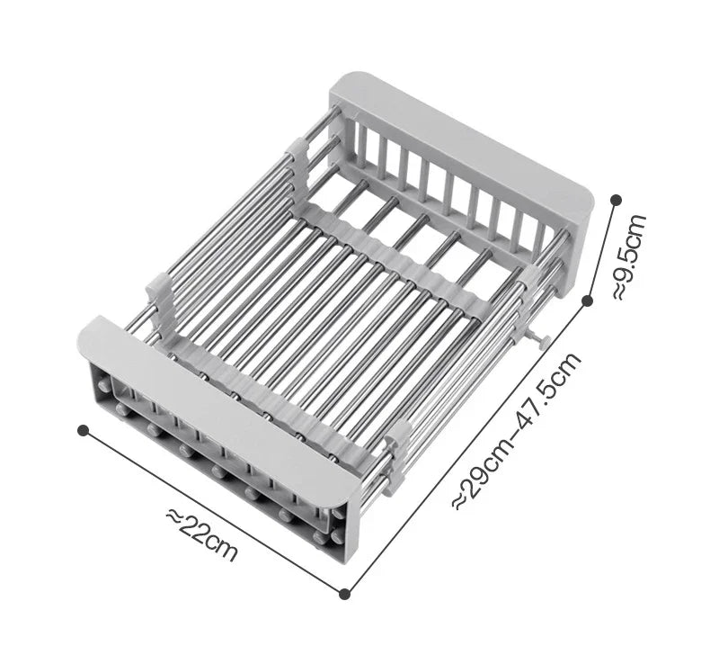 Retractable Stainless Steel Kitchen Sink Drain Rack