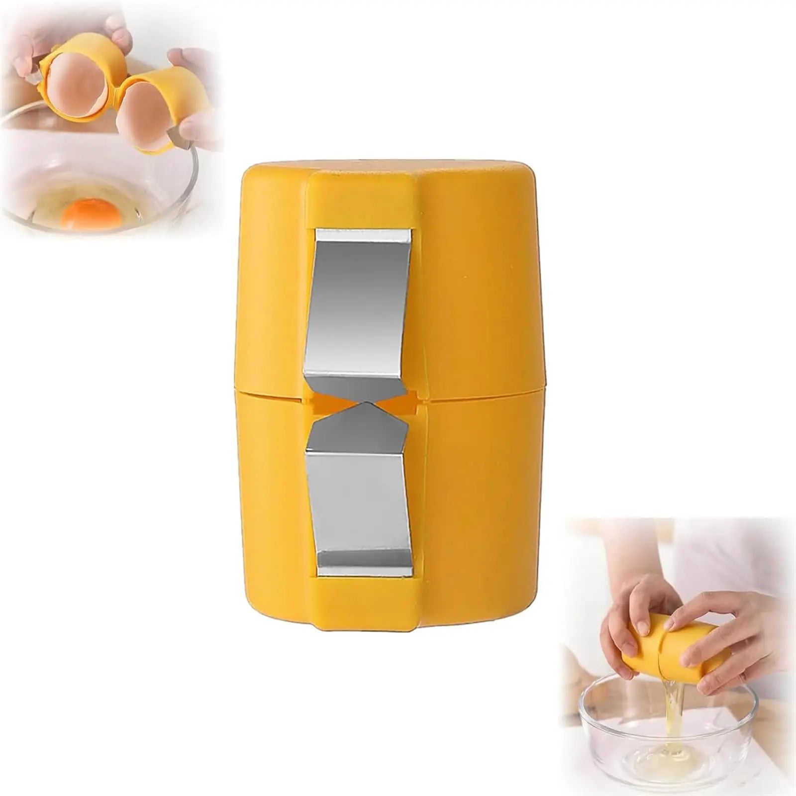 1/2 piezas Abridor de cáscaras de huevo de mano Multifuncional Cortador y separador de huevos crudos Gadget esencial de cocina para cocinar