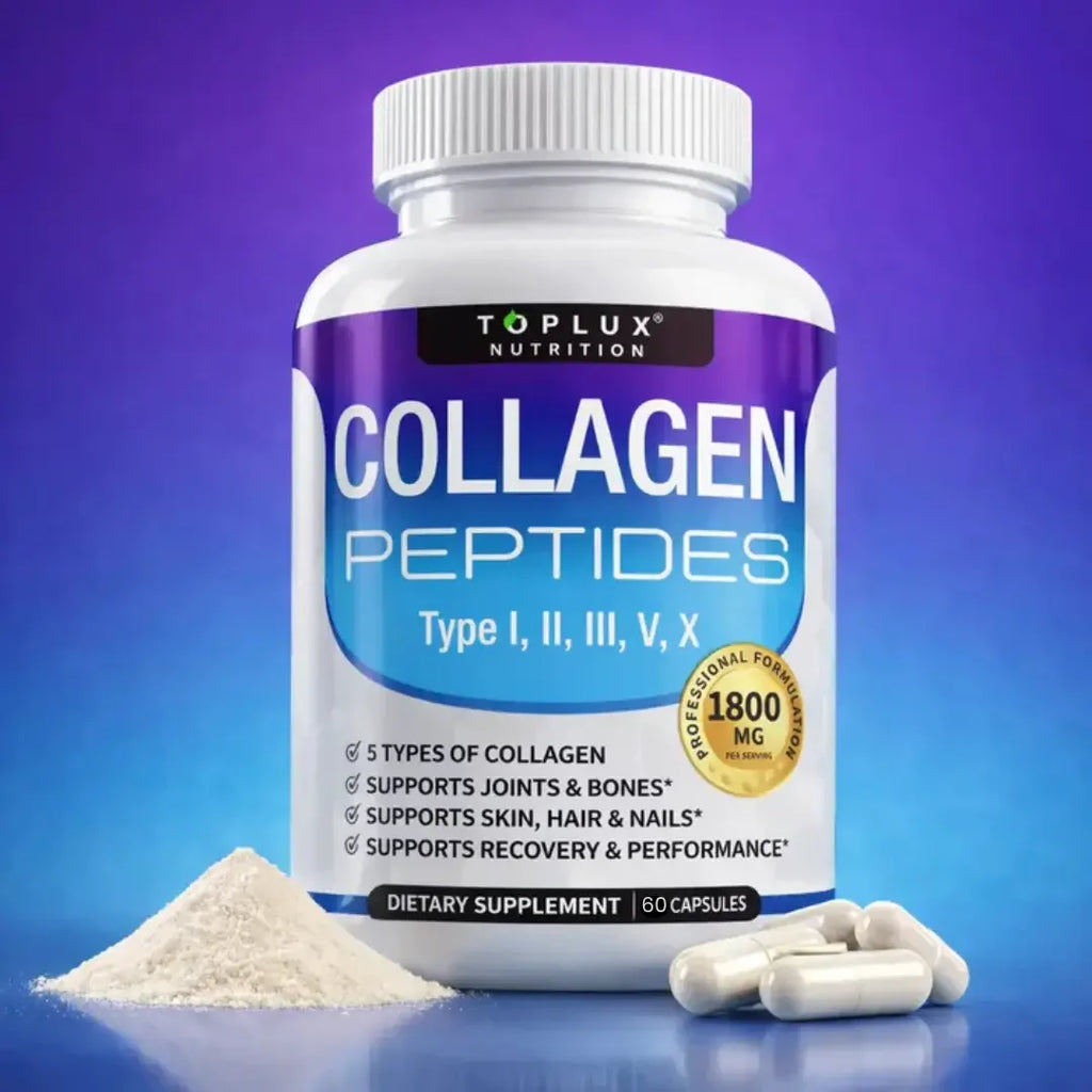 Collagen Peptides Supplement 1500mg for Hair Nails Skin Bone & Joint Health 90 Capsules