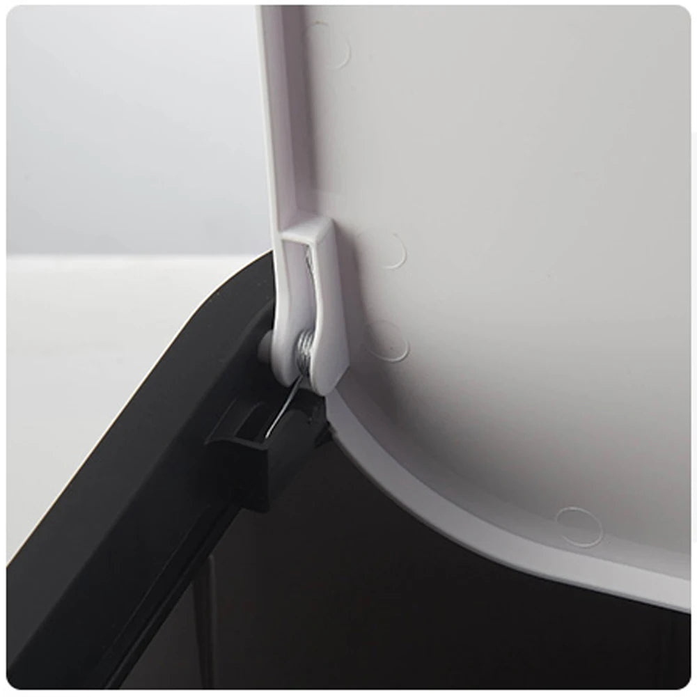 Cubo de basura de cocina de 15L Doble reciclaje 2 secciones Decoración del hogar Sala de estar Dormitorio Baño