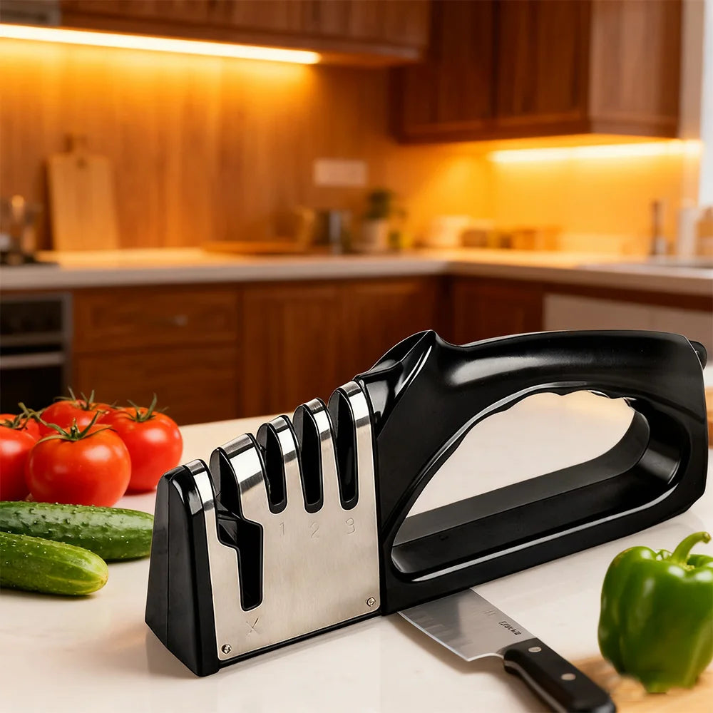 Afilador de cuchillos de cerámica específico para cocina! Función cuatro en uno, adecuado tanto para uso doméstico como comercial.