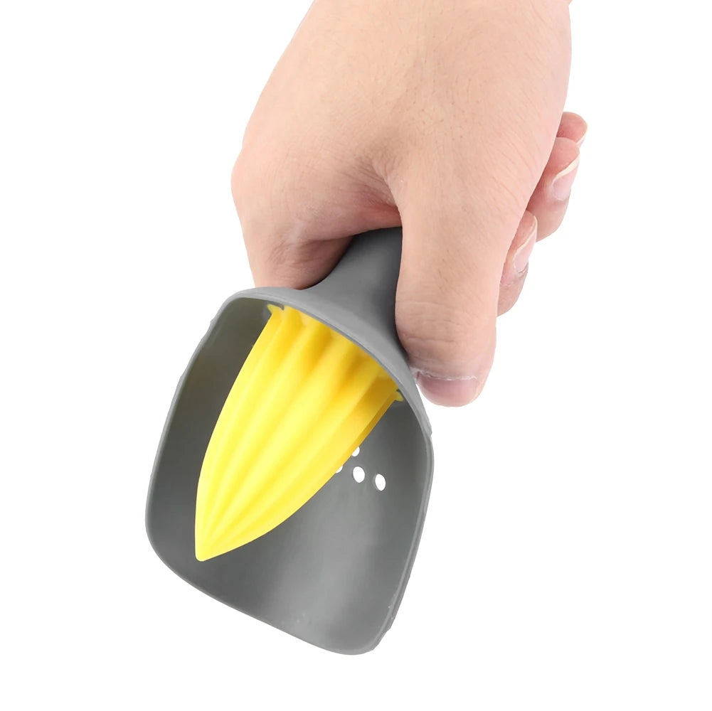 Exprimidor Manual Ergonómico Mini para Limón y Naranja (Negro)