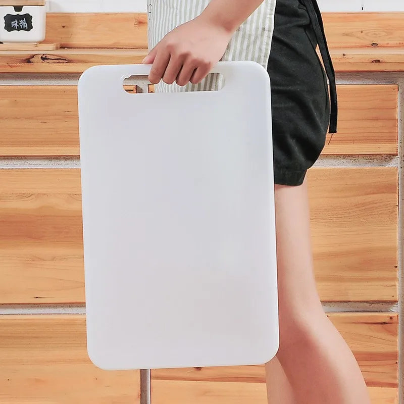Tabla de cortar de plástico nueva, tabla de picar para frutas y verduras de grado alimenticio PE, engrosada, a prueba de moho, accesorios de cocina, blanca