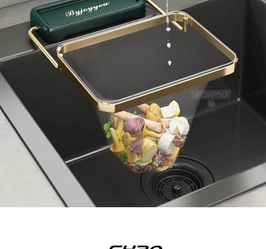 Estante de Filtro para Fregadero de Cocina, Colador Plegable para Fregadero, Bolsa de Malla, Soporte, Red de Almacenamiento de Basura, Estante, Bolsa de Malla Desechable para Basura