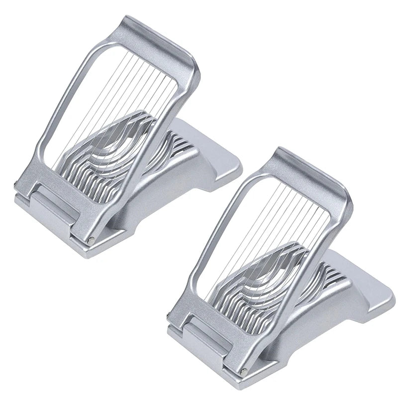 Cortador de Huevos para Huevos, Cocidos de Aleación de Aluminio Cortador y Rebanador de Huevos, Cortador Rebanador de Cocina para Fresas y Kiwis, Apto para Lavavajillas