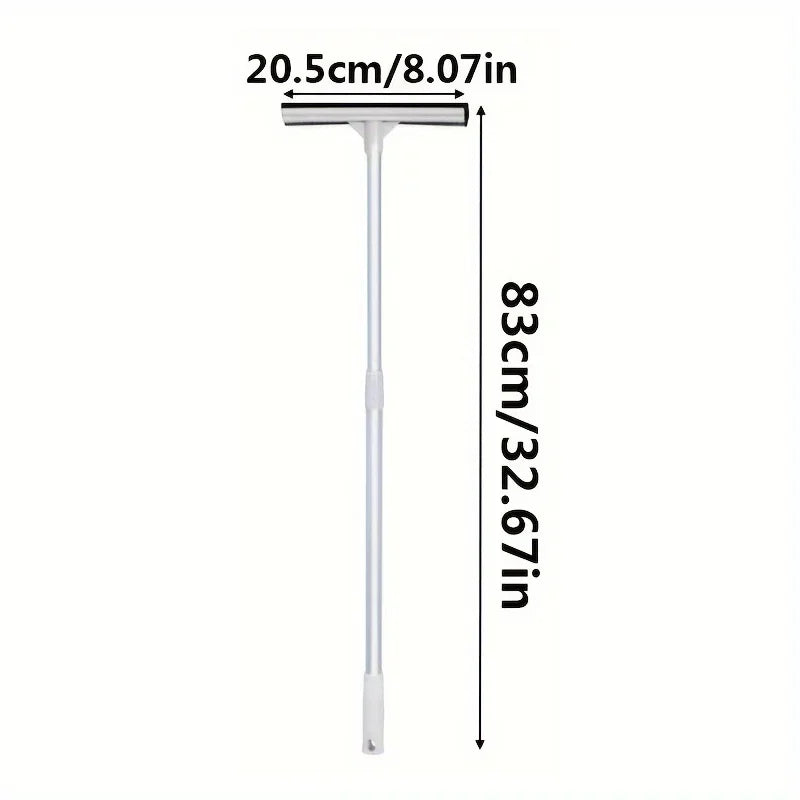 1 pieza Limpiador de Ventanas con Escurridor 2 en 1 Palo Retráctil Cepillo para Limpiar Ventanas Herramienta de Limpieza de Vidrio para Coche y Puerta de Ducha