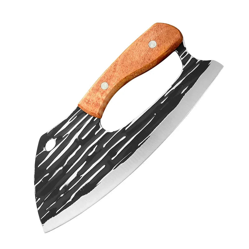Cuchillo multiusos, cuchillo de carnicero, para picar verduras, pollo y pescado, filetear, cuchillos de cocina con mango de madera, cuchillo deshuesador, herramientas de chef
