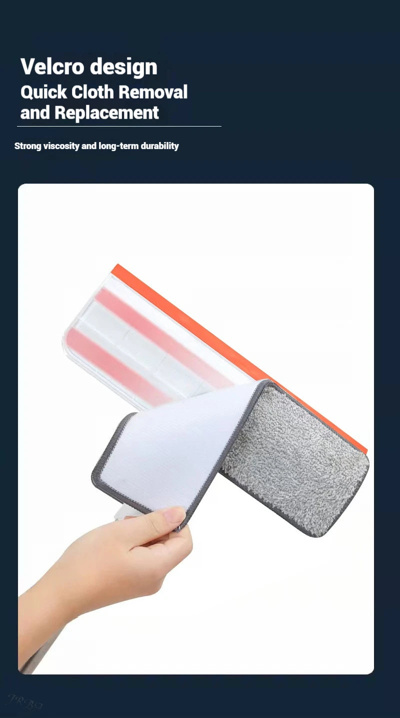 Limpiador de Ventanas con Mango Largo (51 pulg.), Herramienta de Limpieza de Vidrios con Escobilla de Silicona y Cepillo de Microfibra, Kit de Limpieza de Ventanas