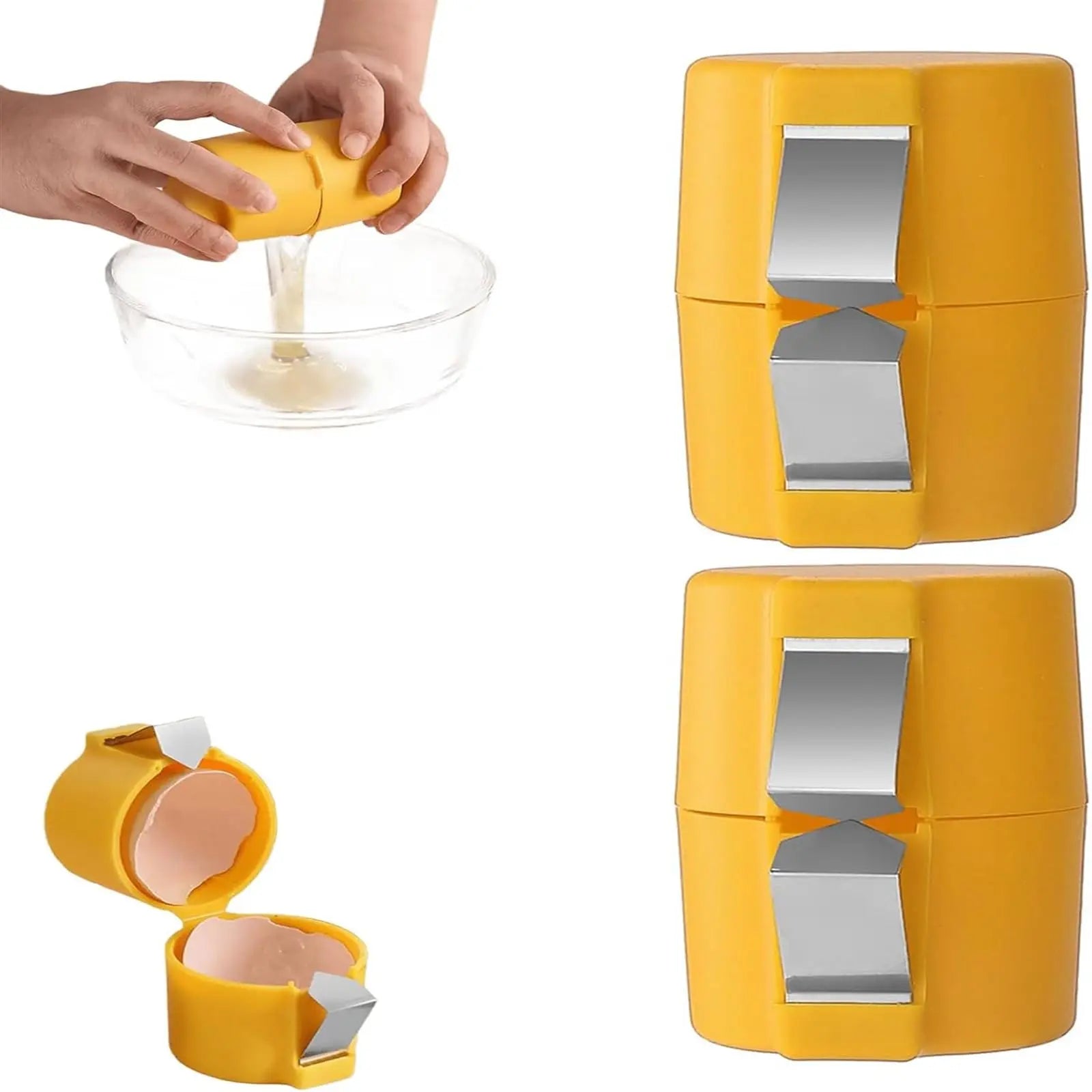 1/2 piezas Abridor de cáscaras de huevo de mano Multifuncional Cortador y separador de huevos crudos Gadget esencial de cocina para cocinar
