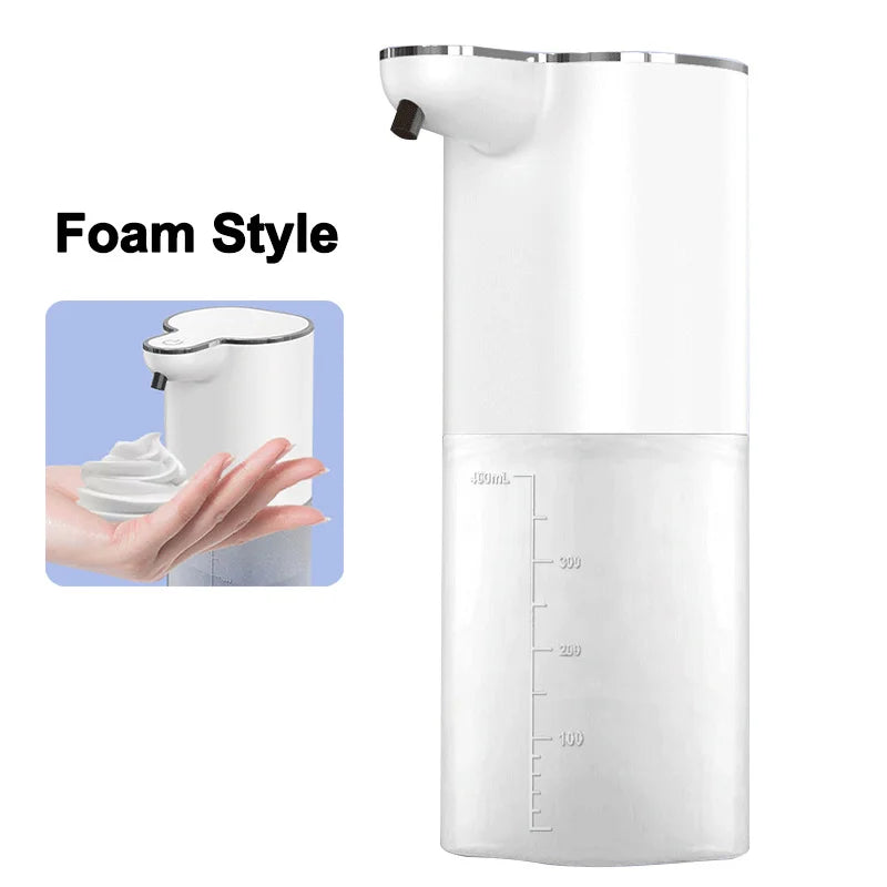 Dispensadores de Jabón Automáticos 400ml 4 Marchas Ajustables Máquina Inteligente de Lavado de Manos para Baño USB Recargable Desinfectante de Manos Sin Contacto