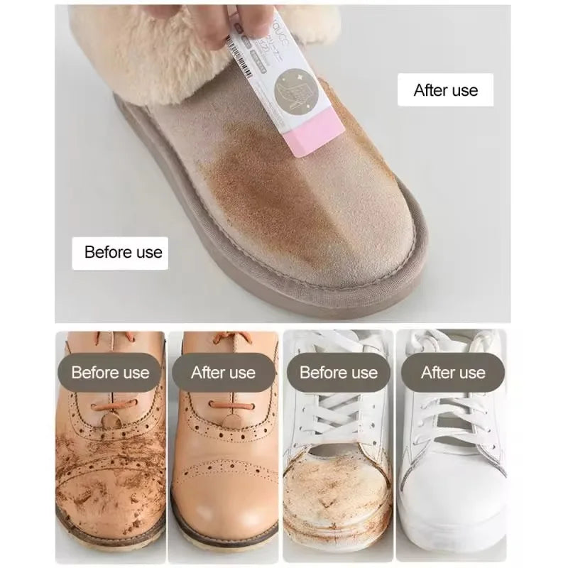 Borrador de Goma para Limpieza de Zapatos, Cuidado de Zapatillas, Limpiador de Cuero, Limpieza para Zapatos de Cuero y Gamuza, Botas, Nuevo Borrador y Cepillo para Zapatos