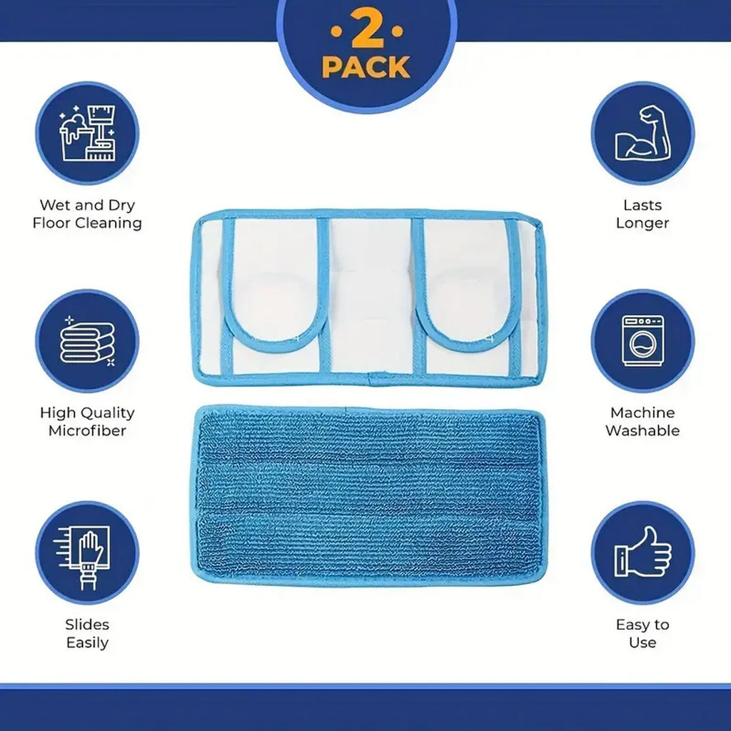 Almohadilla de Trapeador Reutilizable Para Trapeador, Almohadilla de Microfibra de 11*5.7 pulgadas Recargable Lavable Para Limpieza de Zócalos en Pisos Duros, Almohadilla de Limpieza Húmeda/Seca
