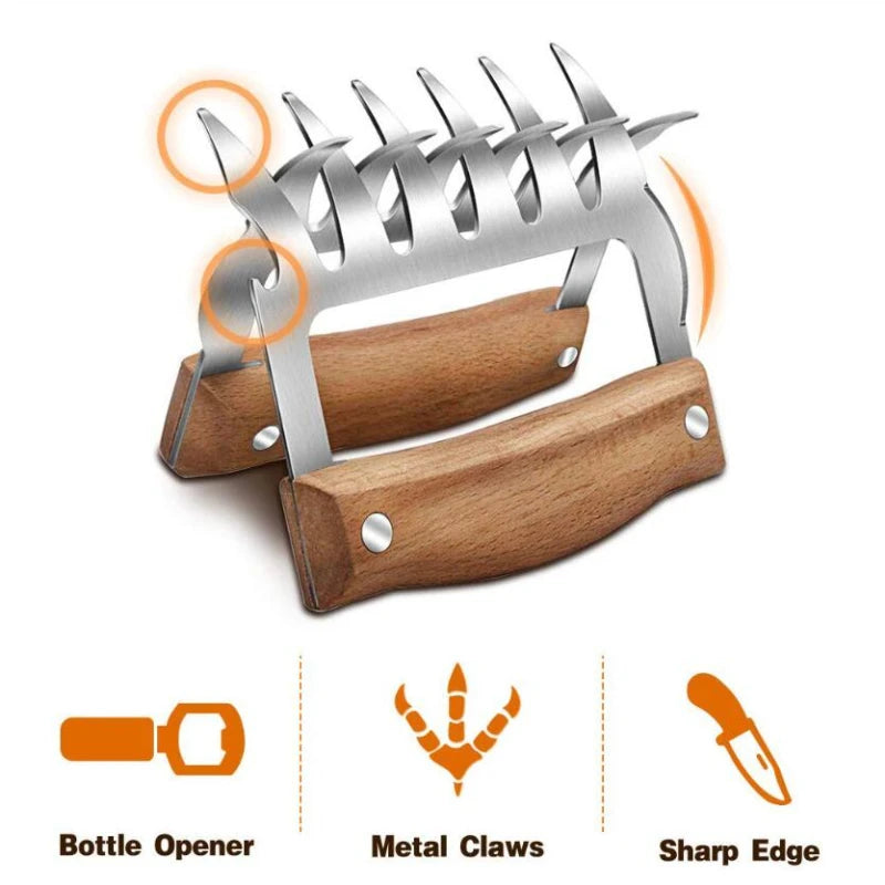 1 pieza Tenedor de Barbacoa Garras de Oso Para Desmenuzar Carne de Cerdo Manual Abrazadera de Carne Tenedor para Asar Herramienta de Cocina Accesorios de BBQ Envío Gratis