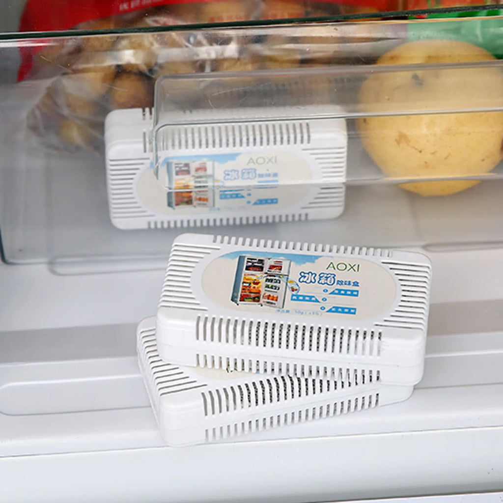 Desodorante para refrigerador Caja de carbón activado para olores para la cocina del hogar Fresco para el refrigerador Purificador de aire duradero Seguro y no tóxico
