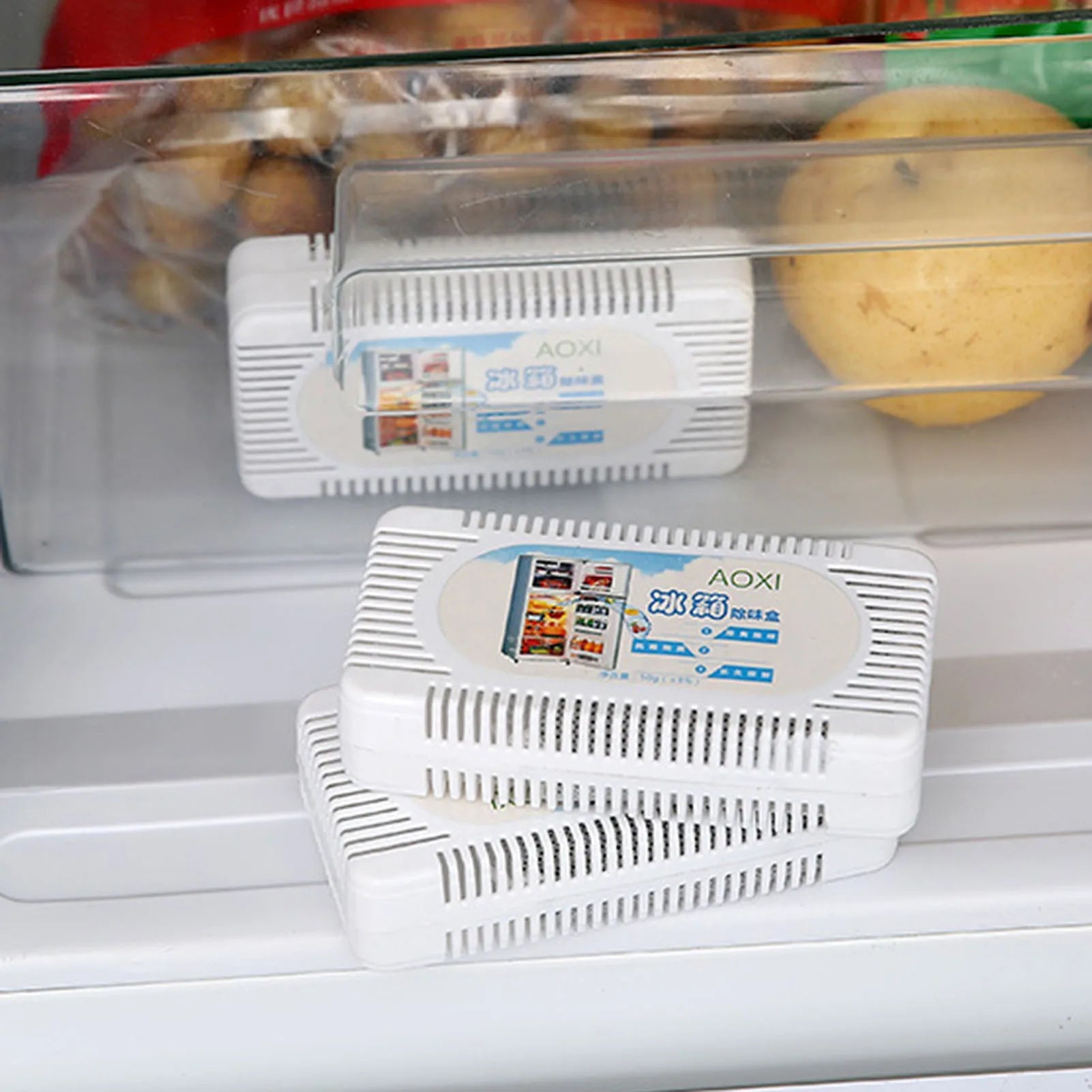 Desodorante para refrigerador Caja de carbón activado para olores para la cocina del hogar Fresco para el refrigerador Purificador de aire duradero Seguro y no tóxico