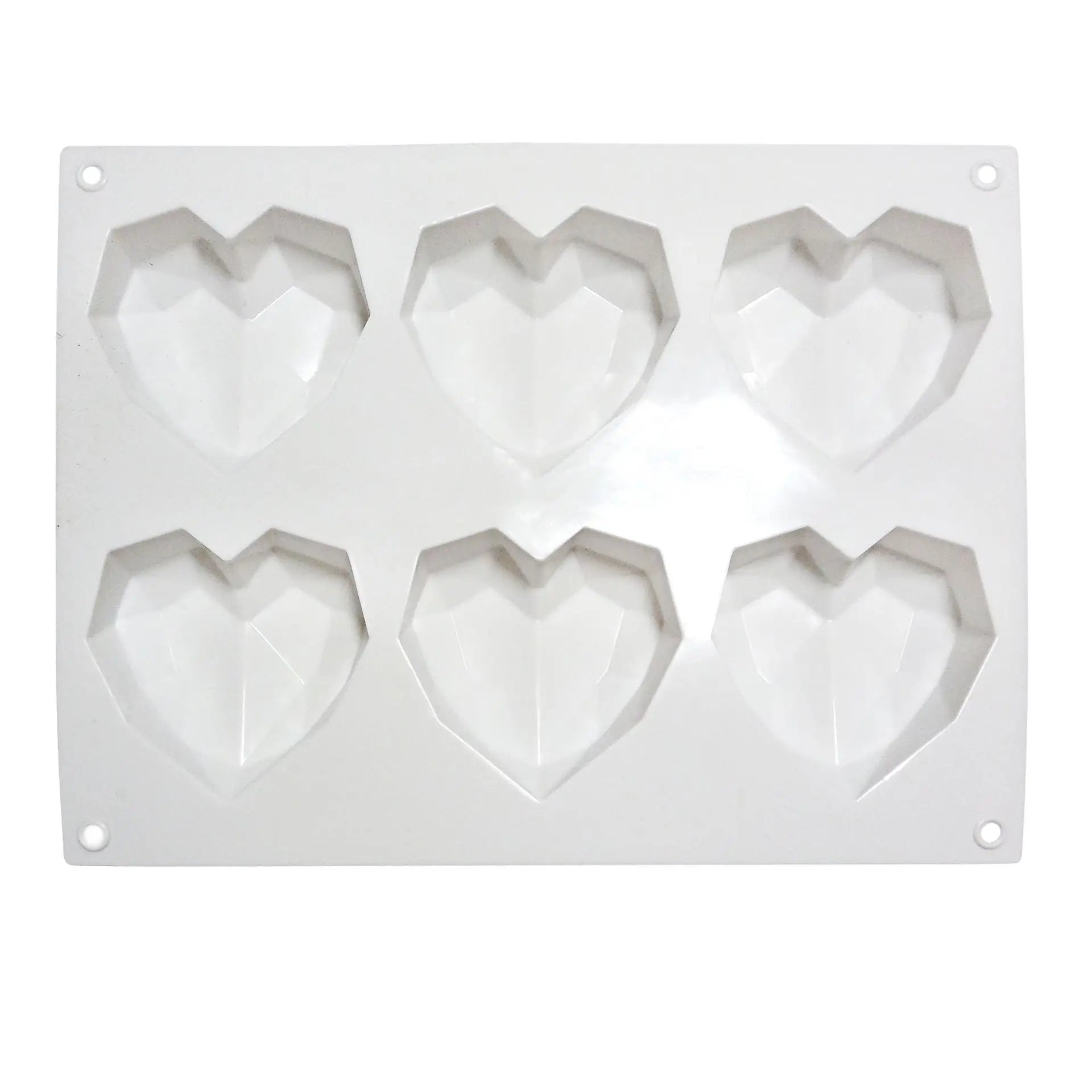 Juego de Moldes de Silicona en Forma de Diamante con Letras y Números, 1/6/8 Cavidades en Forma de Corazón para Mousse, Pasteles, Chocolate, Jabón y Velas