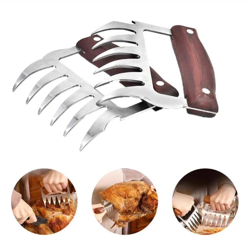 1 pieza Tenedor de Barbacoa Garras de Oso Para Desmenuzar Carne de Cerdo Manual Abrazadera de Carne Tenedor para Asar Herramienta de Cocina Accesorios de BBQ Envío Gratis