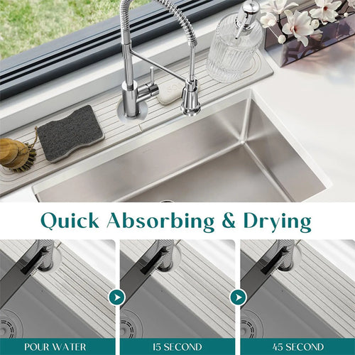 Almohadilla de grifo de 40*10 cm, barro de diatomeas, absorción de agua, secado rápido, almohadilla dura, Tapete de secado para encimera de cocina, súper absorbente, almohadillas largas