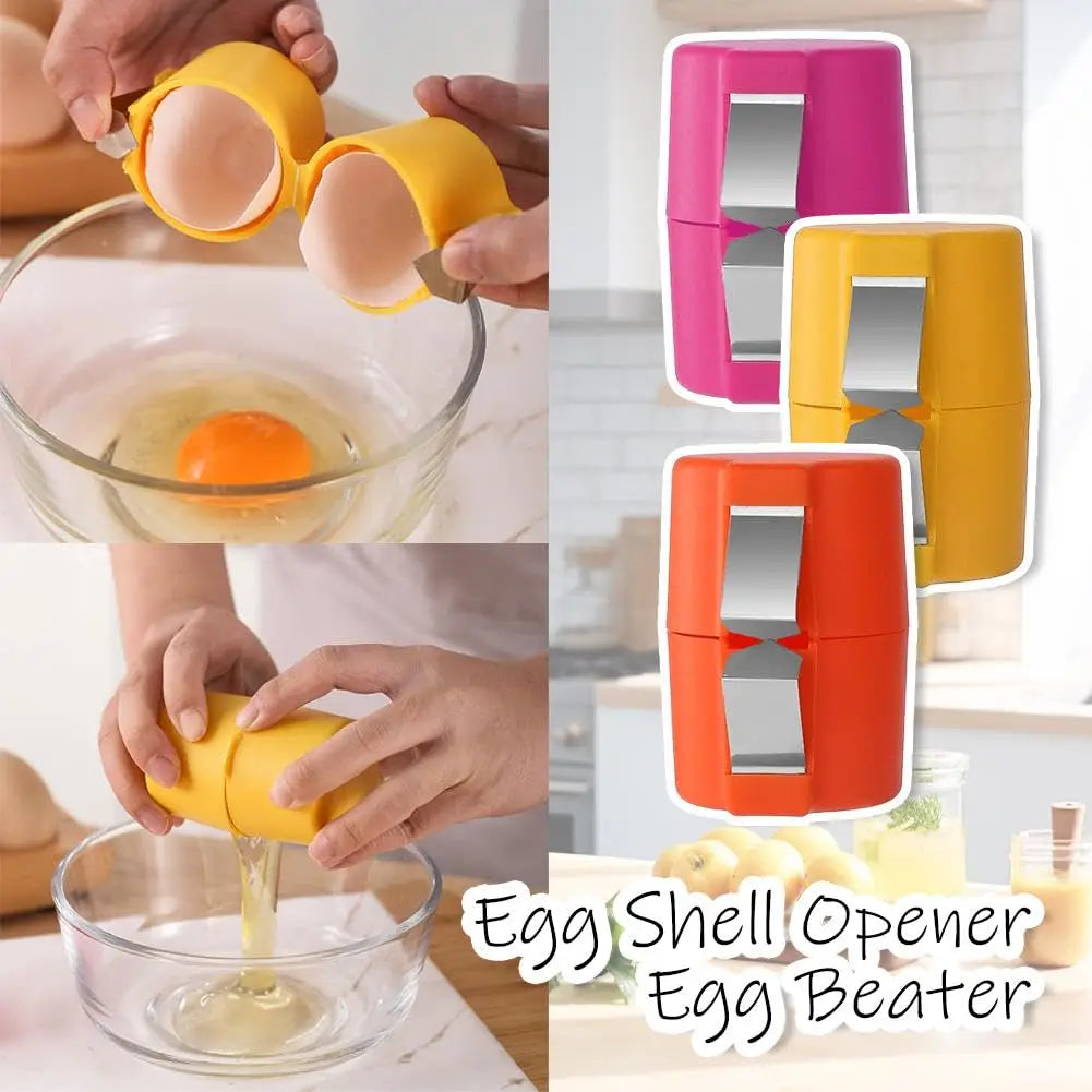 1/2 piezas Abridor de cáscaras de huevo de mano Multifuncional Cortador y separador de huevos crudos Gadget esencial de cocina para cocinar
