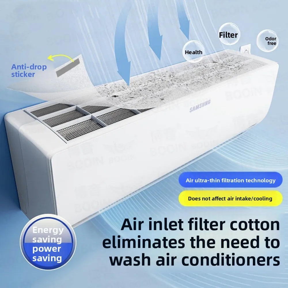 5 PCS/Paquete Filtro de Aire Acondicionado Universal Desechable Almohadilla Rectangular Antipolvo Filtro de Entrada de Aire Acondicionado Sin Limpieza