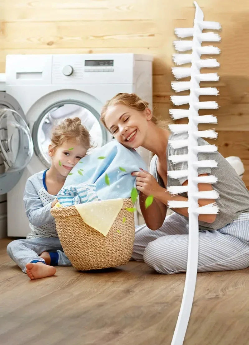 Cepillo de limpieza flexible largo multipropósito, plumero, fregador para lavar máquinas, secadoras, removedor de pelusa, cepillos para limpiar radiadores