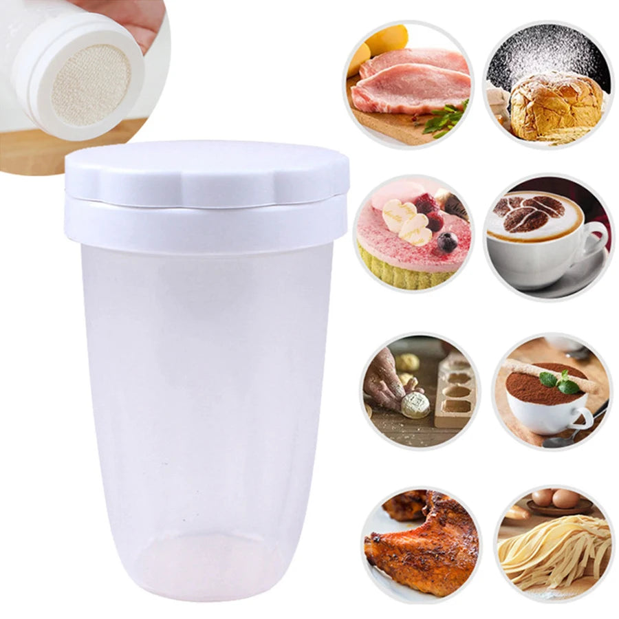 Polvero de Azúcar en Polvo para Cocina, Herramienta de Dispensación de Harina para Hornear en Casa con Tapa, Accesorios para Hornear