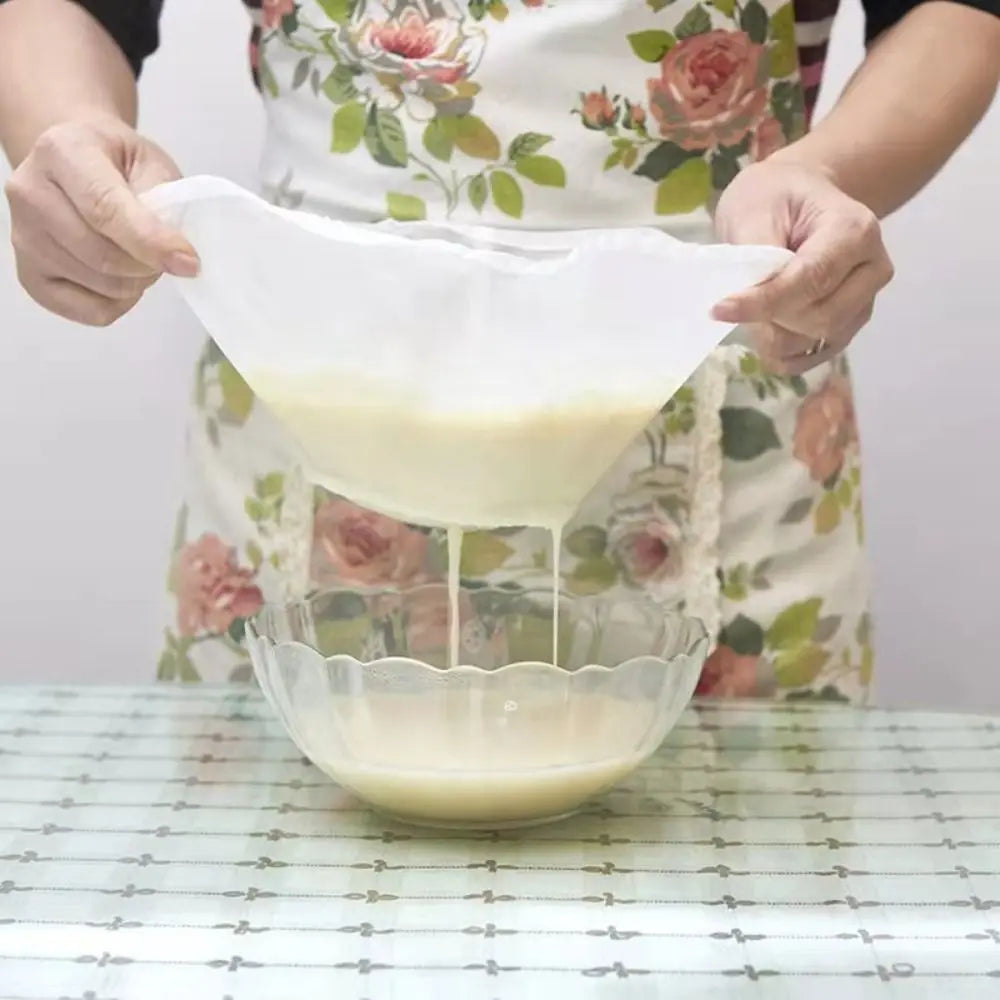 Bolsa de Filtro de Leche de Soya de Gasa para el Hogar Multifuncional Forma de Tazón Filtro de Líquido Oval Herramientas de Cocina Colador de Leche de Soya Herramientas de Cocina