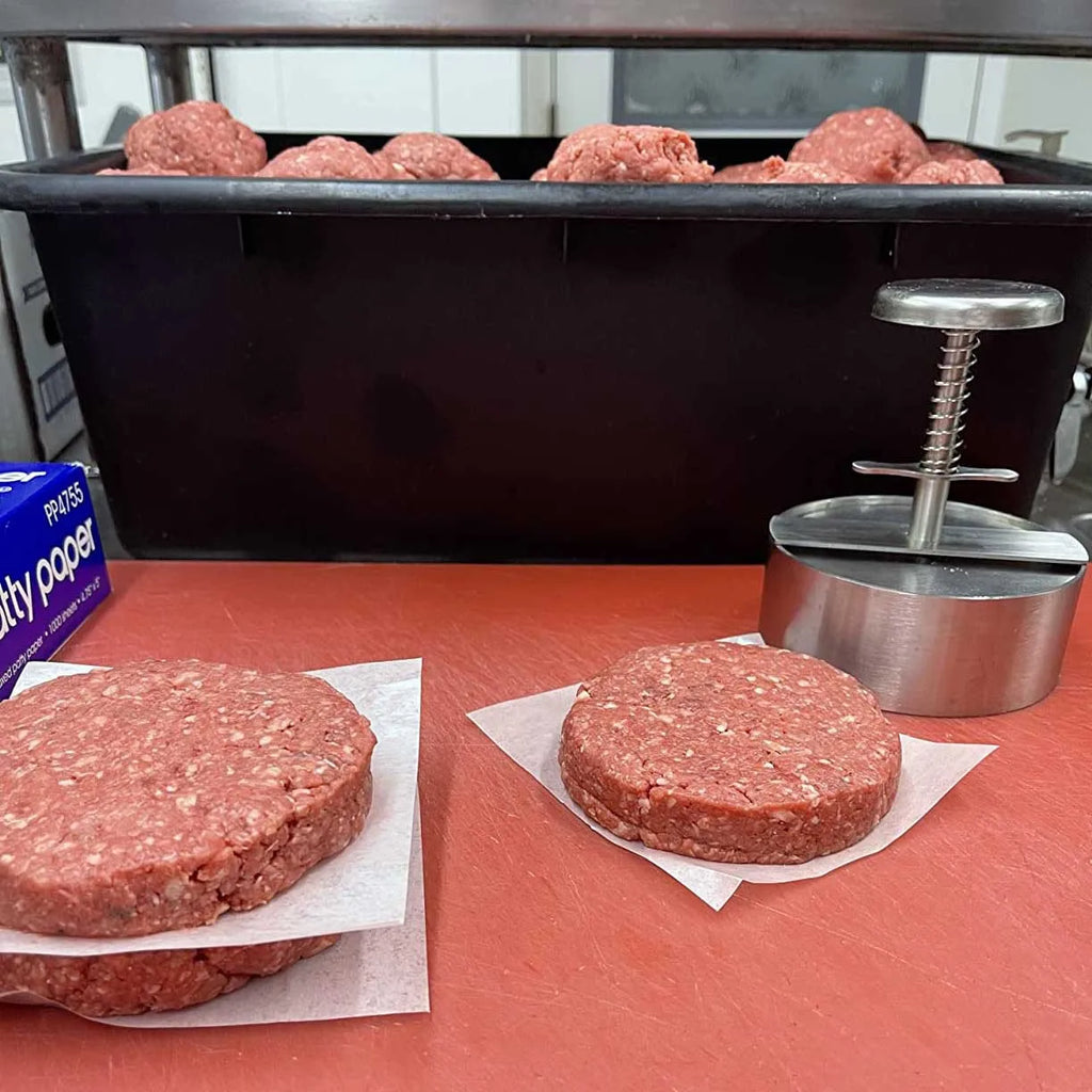 Prensa para Hamburguesas, Acero Inoxidable 304, Antiadherente, Molde Redondo Manual para Bolas de Arroz, Grosor Ajustable, Herramientas de Cocina para Carne de Res y BBQ
