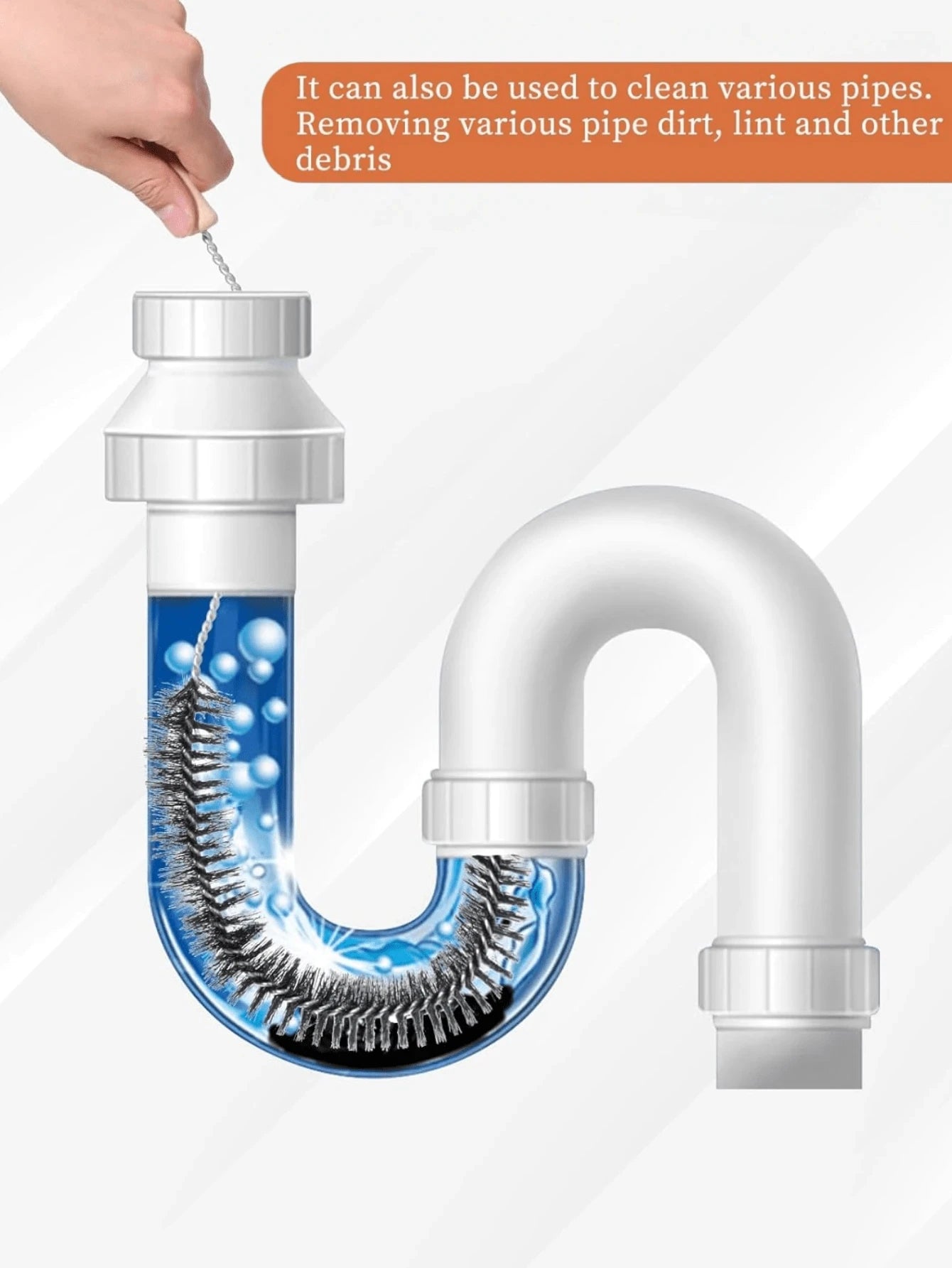 Kit de Limpieza de Conductos de Secadora Cepillo para Pelusa Limpia Eficazmente Conductos de Secadora Obstruidos