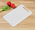 Tabla de cortar de plástico nueva, tabla de picar para frutas y verduras de grado alimenticio PE, engrosada, a prueba de moho, accesorios de cocina, blanca