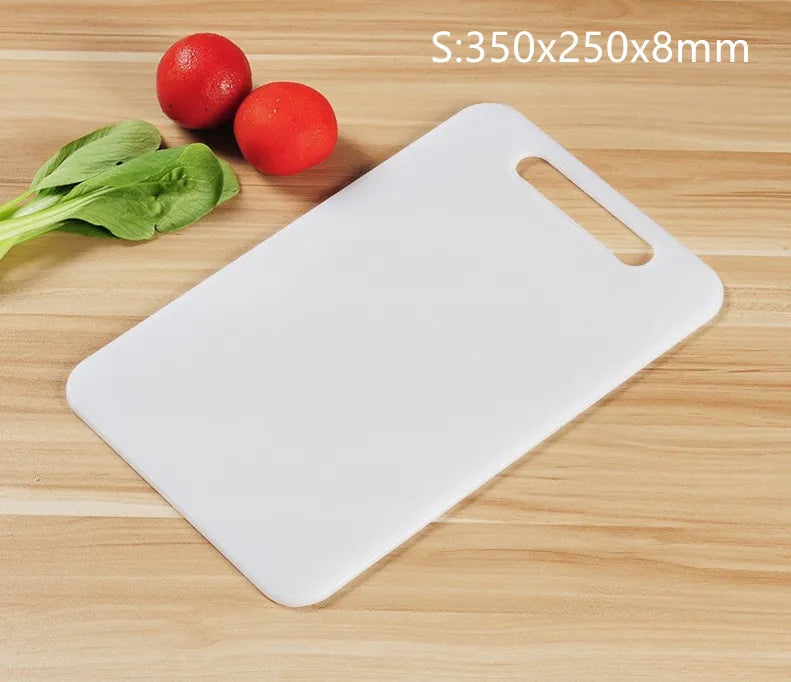 Tabla de cortar de plástico nueva, tabla de picar para frutas y verduras de grado alimenticio PE, engrosada, a prueba de moho, accesorios de cocina, blanca