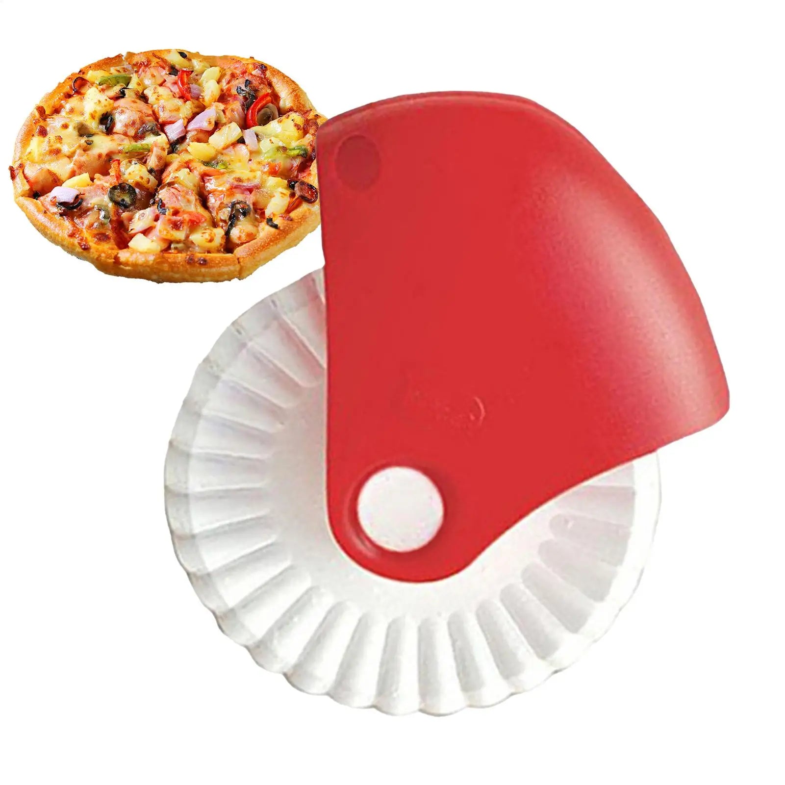 Cortador de pizza pequeño Rodillo de corte de pasteles de precisión Gadget de cocina multifuncional Rodillo cortador de masa con mango Adecuado para tarta