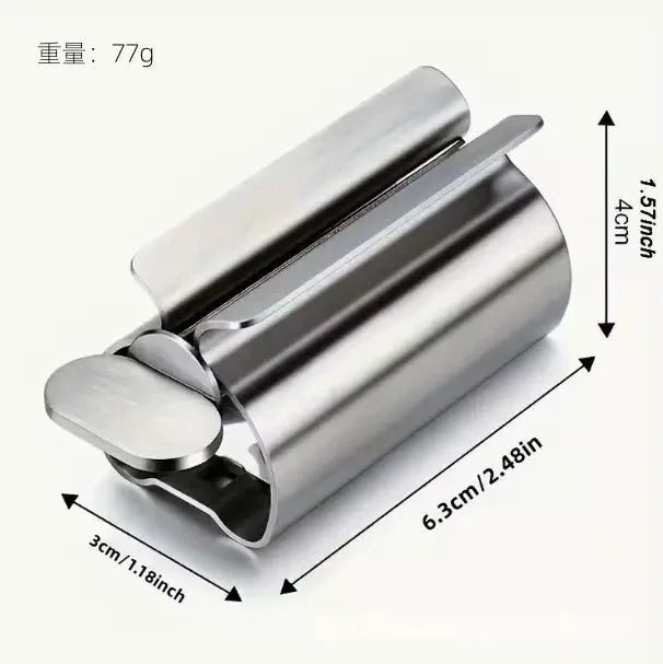 1/2PCS Exprimidor de Pasta de Dientes Rodillo para Tubos Rodillo de Acero Inoxidable Exprimidor Giratorio Dispensador para Cosméticos Accesorios de Baño