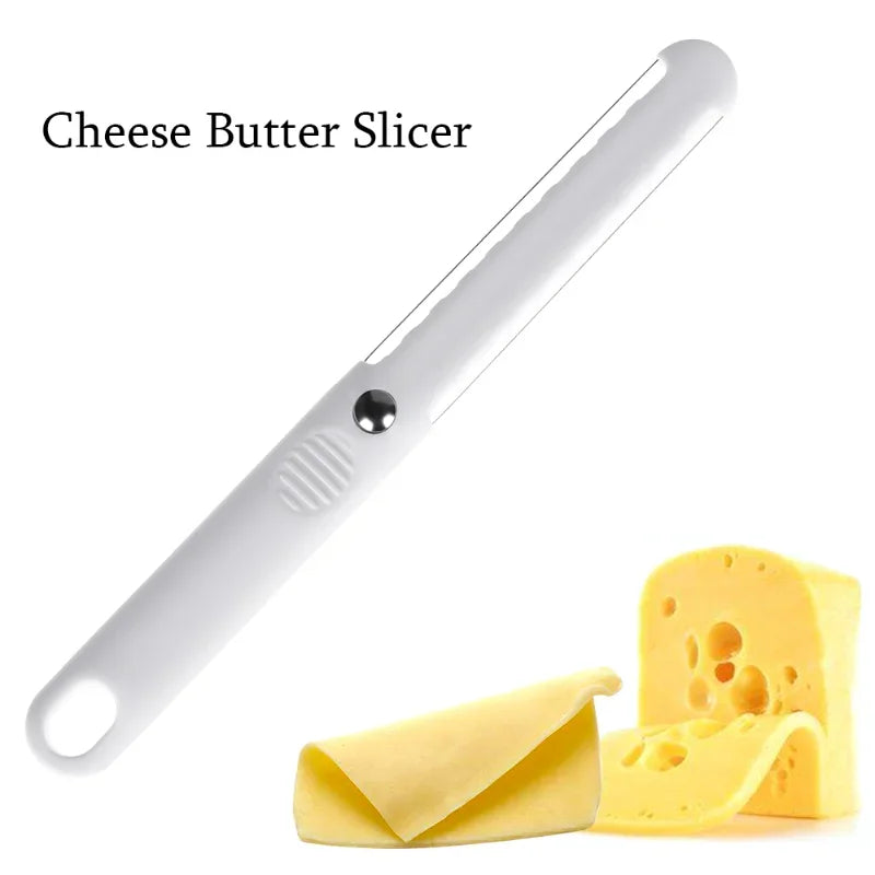 1PC Cortador de Queso, Pelador, Cuchillo de Queso, Herramienta con Hilo, Para Queso Duro y Blando, Mango de Plástico, Herramienta de Cocina y Repostería
