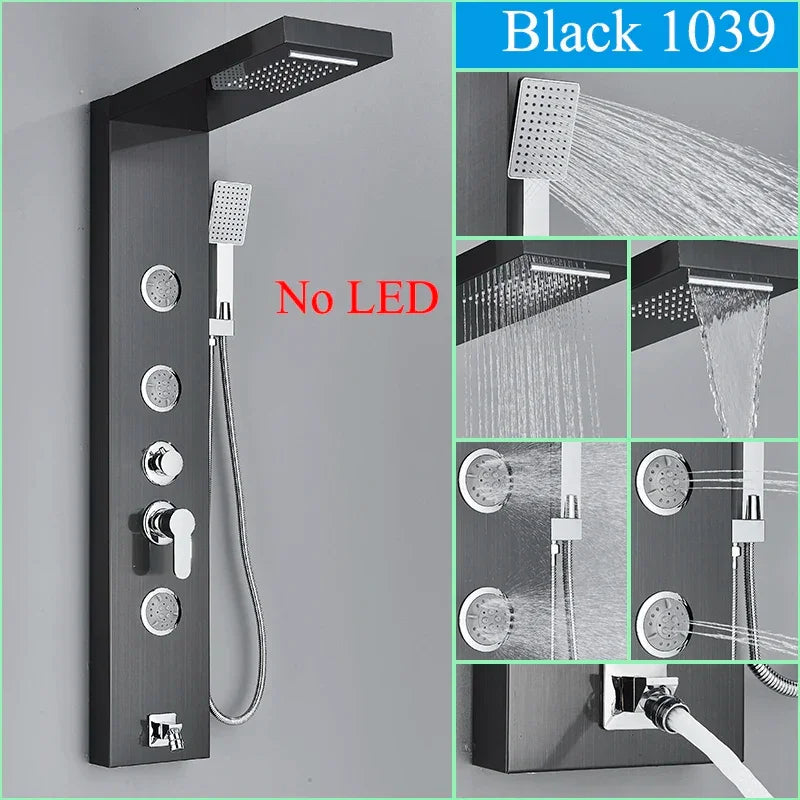 Cabina de Ducha con Hidromasaje Led y Vapor