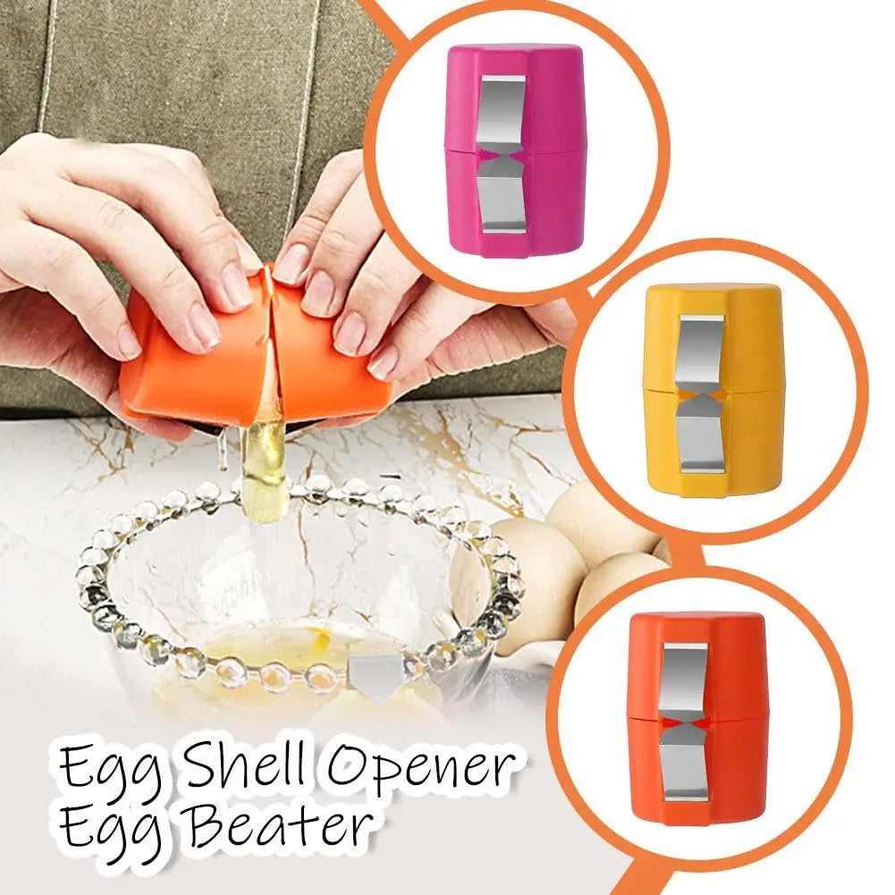 1/2 piezas Abridor de cáscaras de huevo de mano Multifuncional Cortador y separador de huevos crudos Gadget esencial de cocina para cocinar