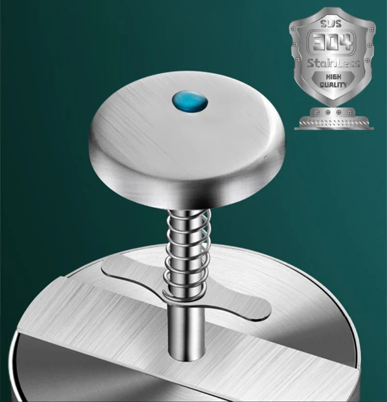 Prensa para Hamburguesas, Acero Inoxidable 304, Antiadherente, Molde Redondo Manual para Bolas de Arroz, Grosor Ajustable, Herramientas de Cocina para Carne de Res y BBQ