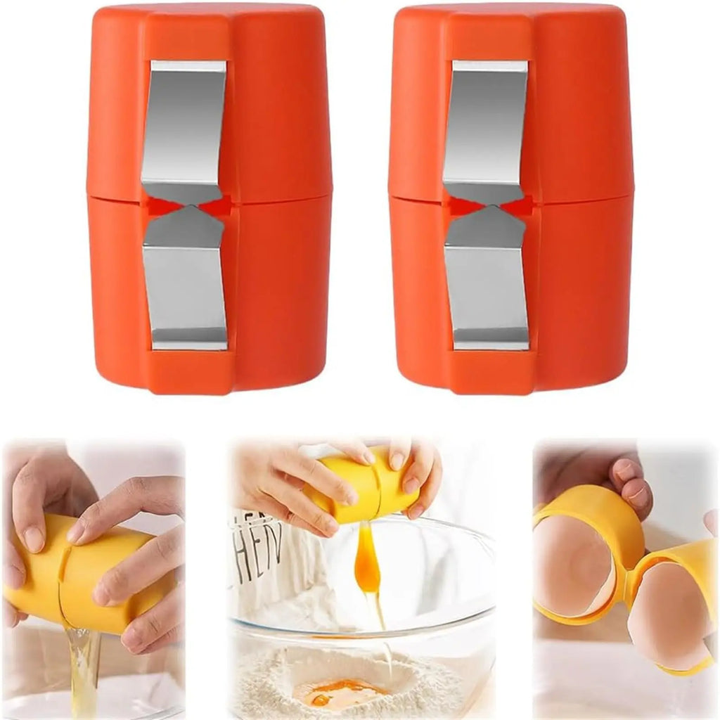 1/2 piezas Abridor de cáscaras de huevo de mano Multifuncional Cortador y separador de huevos crudos Gadget esencial de cocina para cocinar