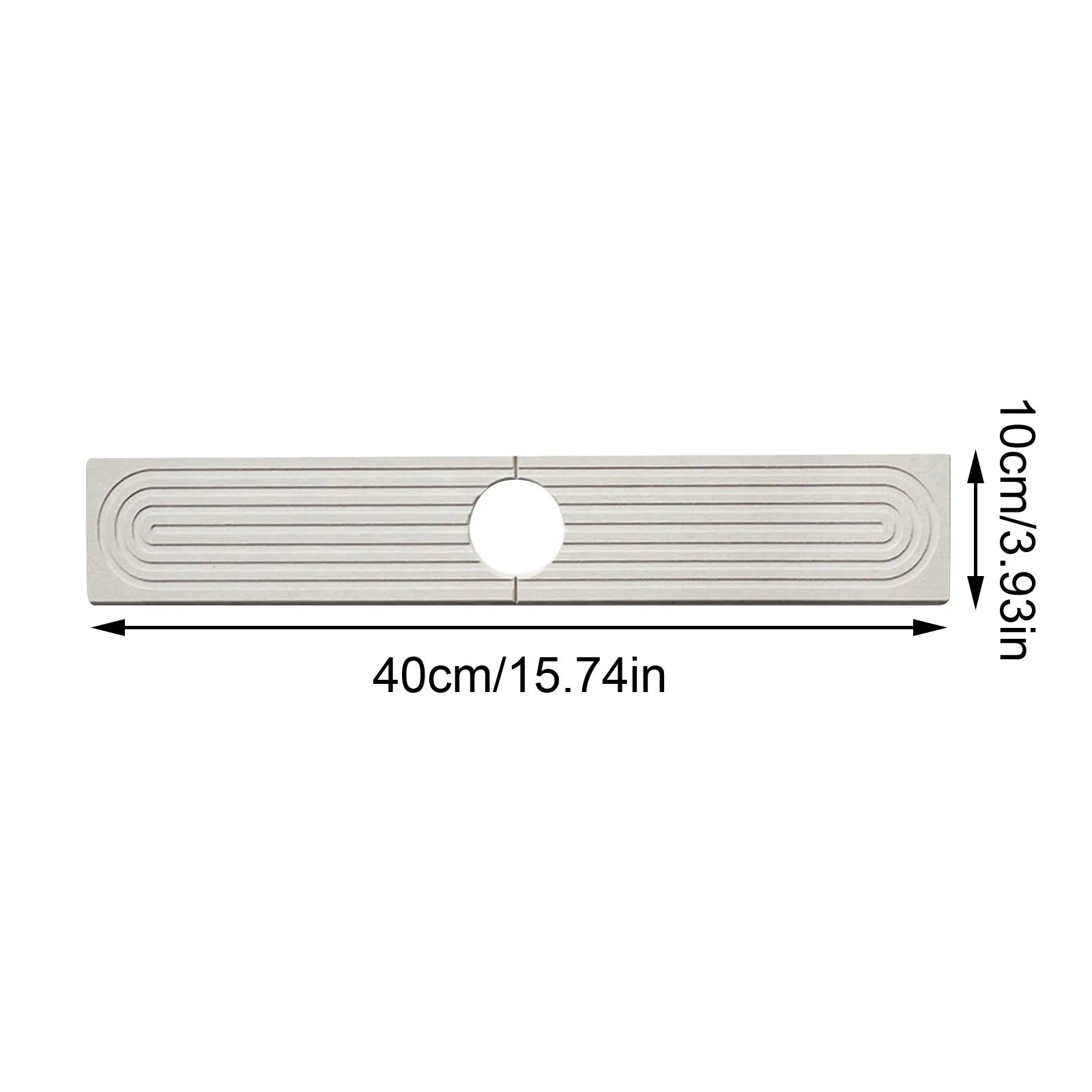 Almohadilla de grifo de 40*10 cm, barro de diatomeas, absorción de agua, secado rápido, almohadilla dura, Tapete de secado para encimera de cocina, súper absorbente, almohadillas largas