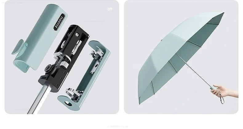 Paraguas ZUODU totalmente automático de plegado inverso, paraguas duradero resistente al viento, impermeable, resistente a los rayos UV, protección solar