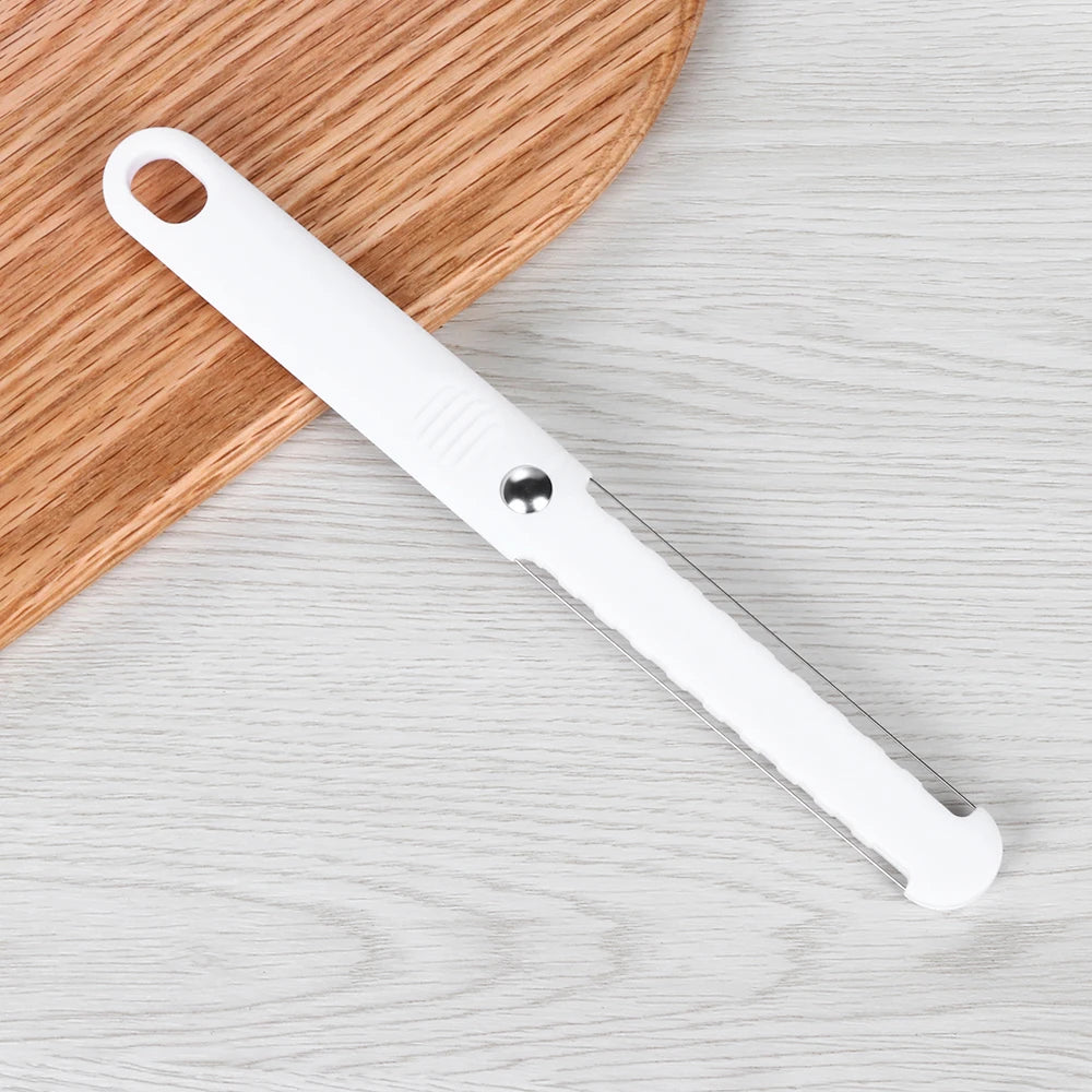 1PC Cortador de Queso, Pelador, Cuchillo de Queso, Herramienta con Hilo, Para Queso Duro y Blando, Mango de Plástico, Herramienta de Cocina y Repostería