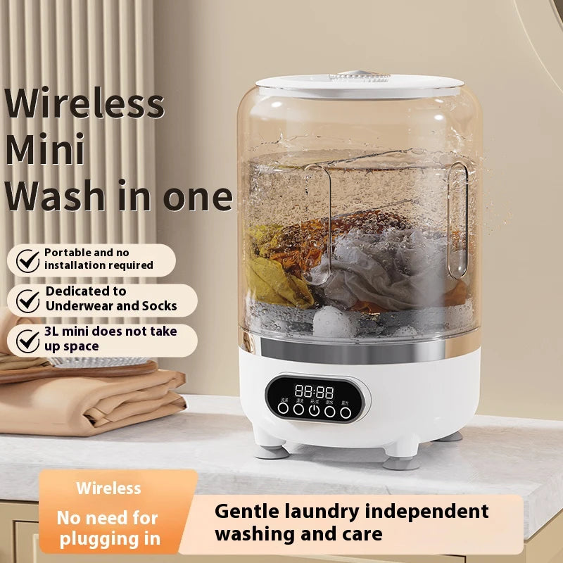 Mini lavadora portátil automática herramienta de limpieza de ropa para dormitorios, viajes, campamentos, hoteles y apartamentos