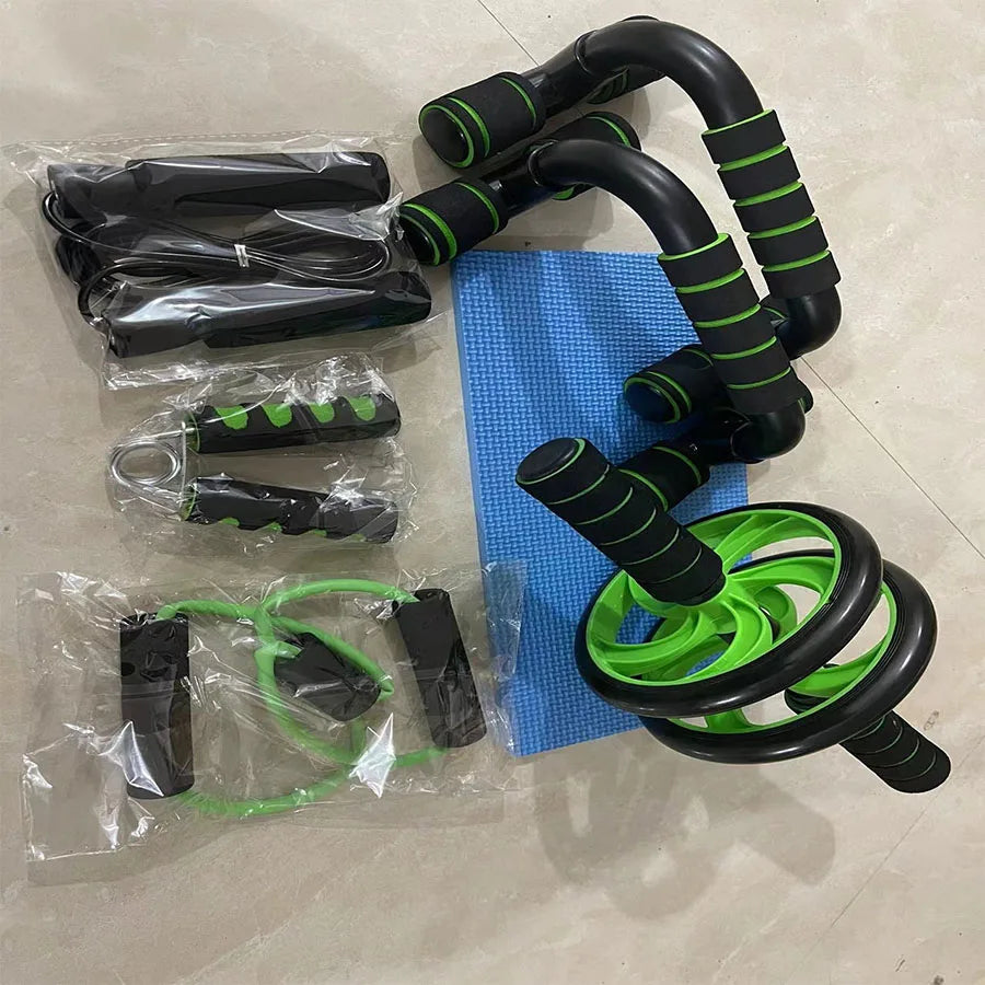 Kit de Entrenamiento Funcional 6 en 1 con Rueda Abdominal