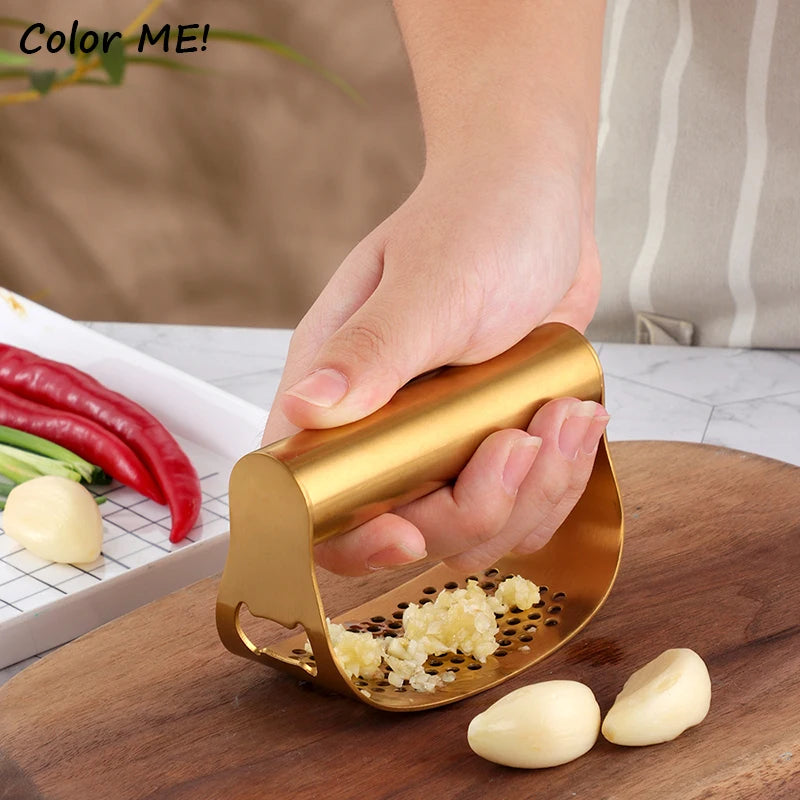 Gadgets de Cocina Multifuncionales Prensa de Ajo de Acero Inoxidable Manual Exprimidor de Jengibre y Ajo Triturador Herramientas para Verduras Abridor de Botellas
