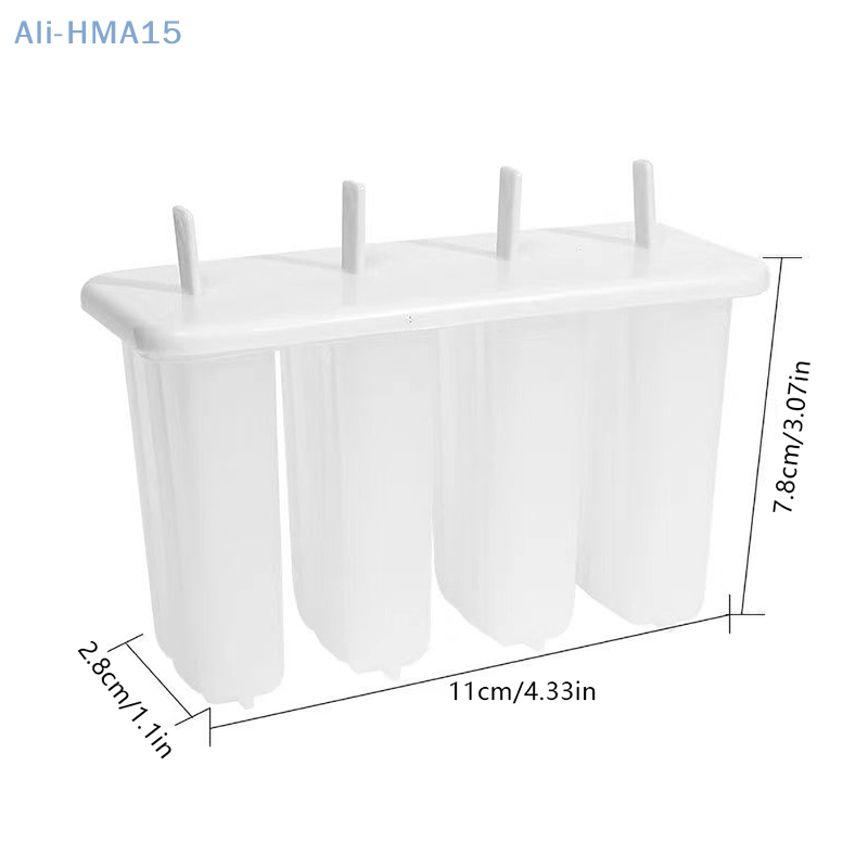 Molde para Helado 4 Moldes para Paletas Conjunto Fabricador de Hielo, Bandeja de Hielo, DIY Reutilizable con Palitos y Tapa Herramienta de Cocina Creativa Verano