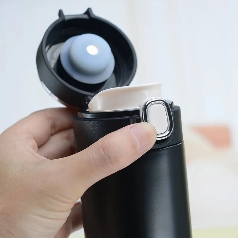 Botella de agua de acero inoxidable Smart Thermos de 400ML con pantalla digital LED de temperatura, tazas térmicas para café, vasos inteligentes con aislamiento