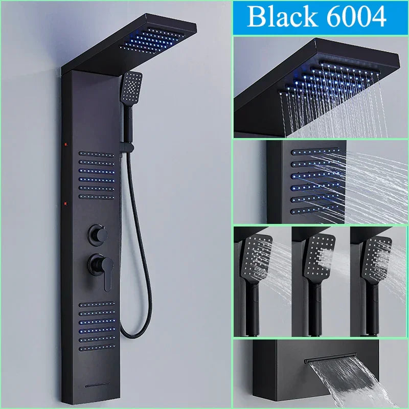 Cabina de Ducha con Hidromasaje Led y Vapor